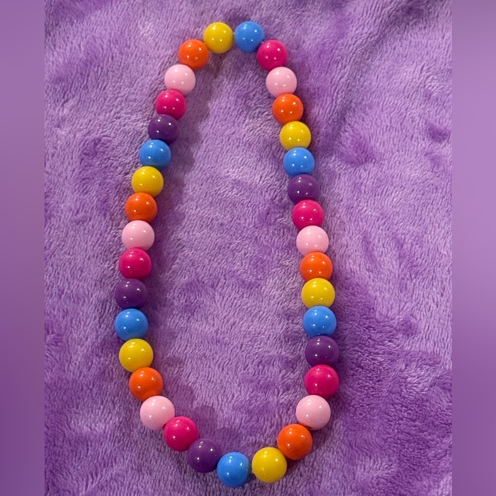 Colorful Beaded Kids Necklace! New w/o tags! Stretchable!
